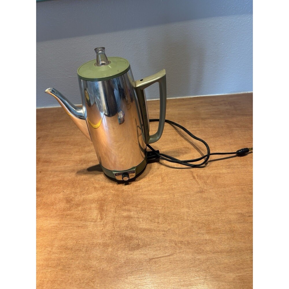 Working General Electric Vintage Immersible Percolator Coffee Maker 9 Cup